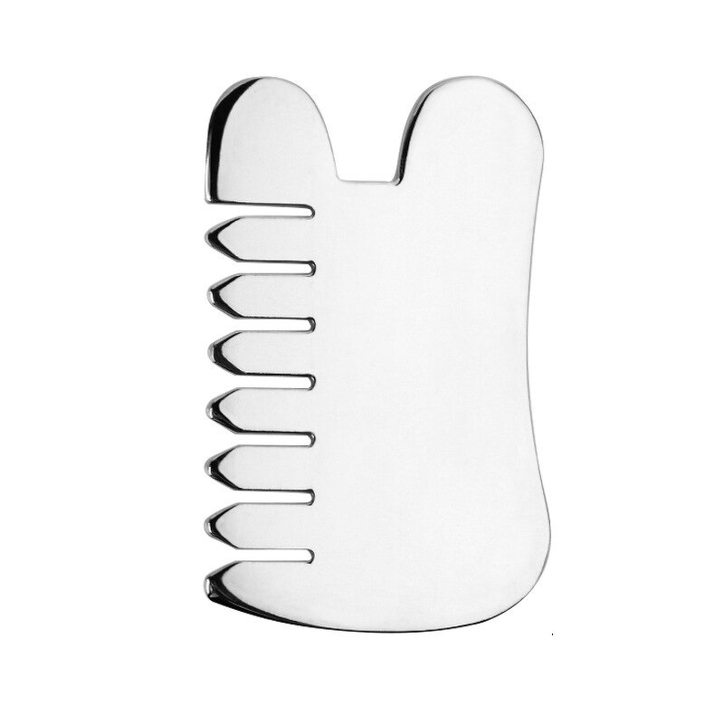 Stainless Steel Scalp Comb - Multifunctional Custom Logo Medical Grade Gua Sha Tool