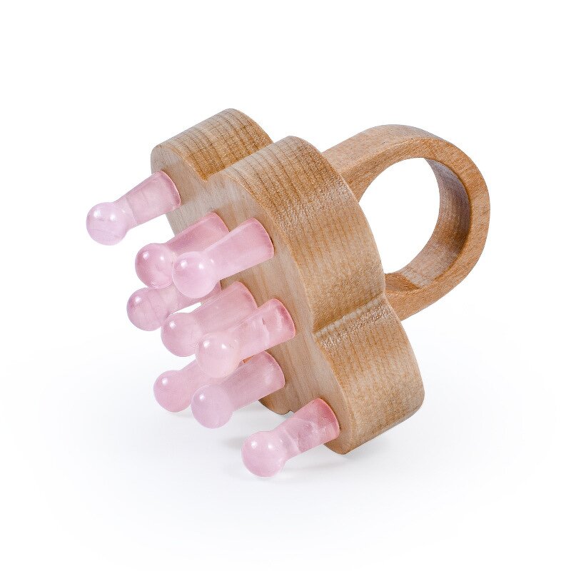Four Leaf Clover Wood Comb - Hot Selling Scalp Meridian Massage Jade Tool