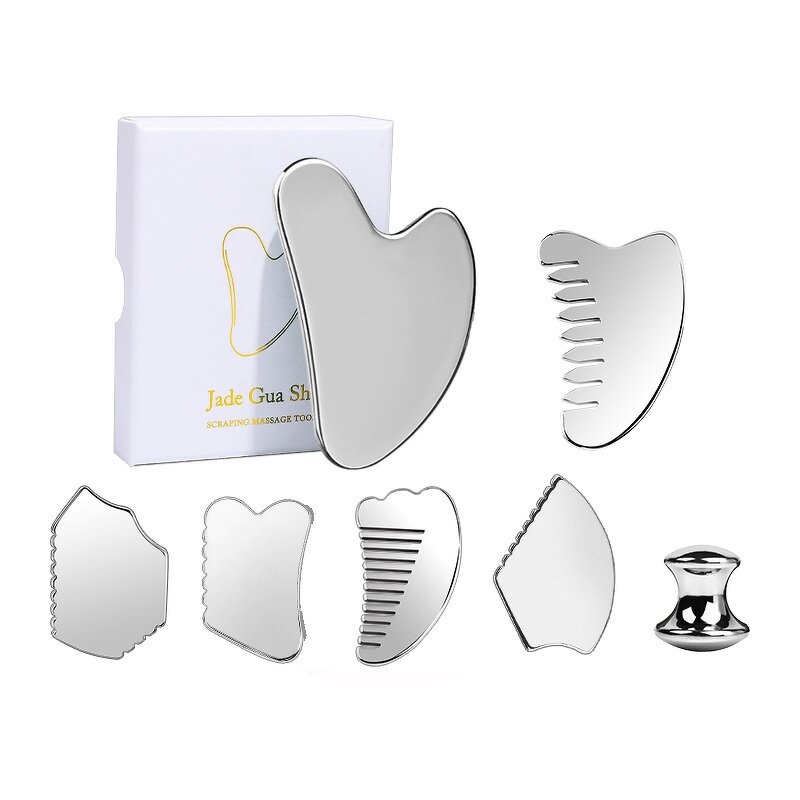 Heart Shaped Gua Sha Tool - High Quality Custom Logo Metal Face Neck Body Tool