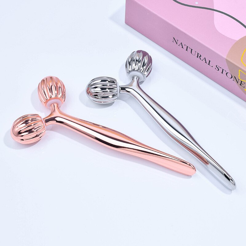 Zinc Alloy 3D Roller - New Arrival Y-Shaped Double Head Facial Beauty Tool