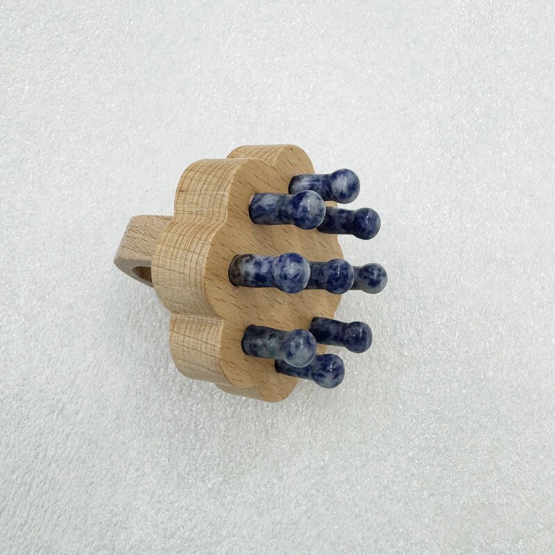 Four Leaf Clover Wood Comb - Hot Selling Scalp Meridian Massage Jade Tool