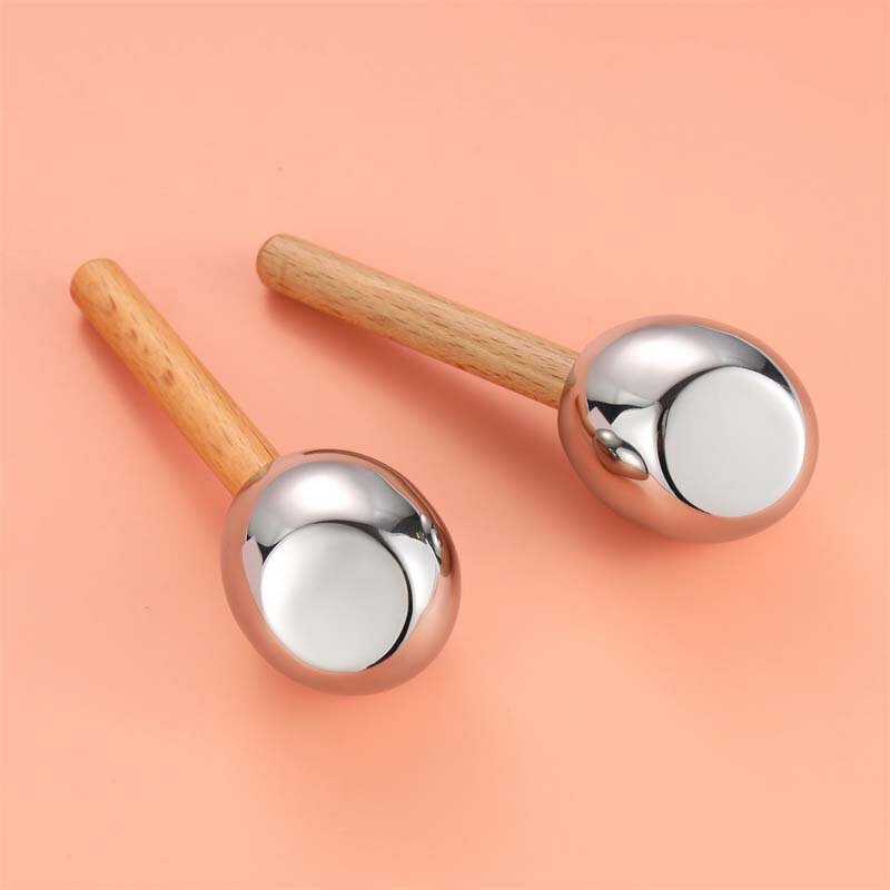 Wood Handle Cryo Stick - New Arrival Stainless Steel Facial Ice Roller Tool