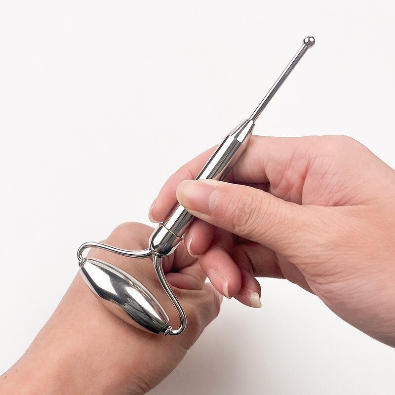 2-in-1 Face Roller - Free Custom Logo 304 Stainless Steel Gua Sha Massage Stick