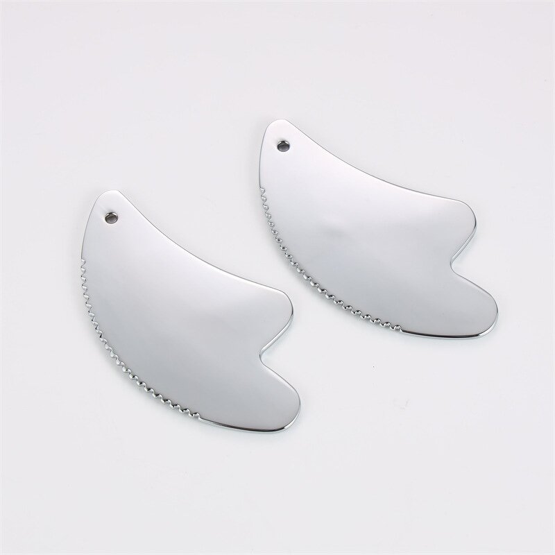 Zinc Alloy Gua Sha Scraper - Custom Logo Teeth Facial Puffiness Reduction Tool