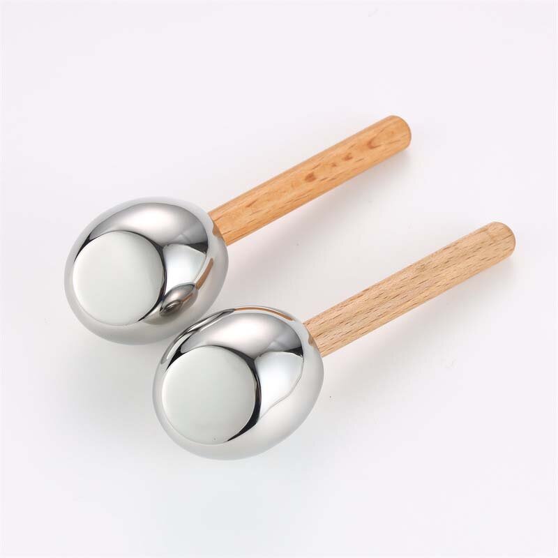 Wood Handle Cryo Stick - New Arrival Stainless Steel Facial Ice Roller Tool