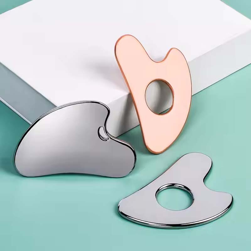 Heart Shape Gua Sha Tool - Custom Logo Zinc Alloy Wrinkle Removal Body Sculpt Tool