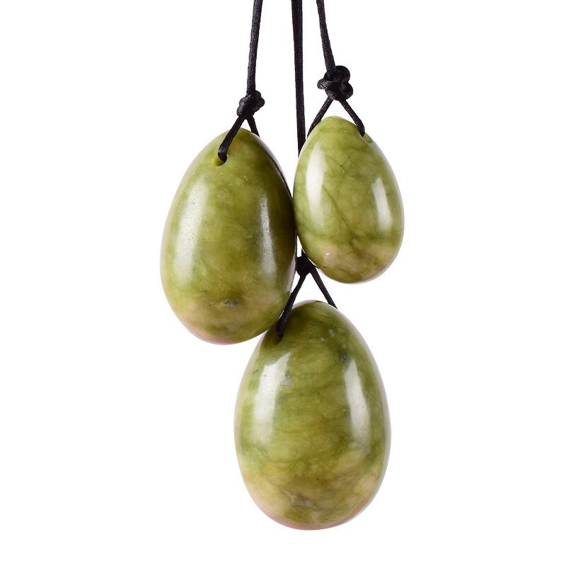 Green Jade Yoni Eggs - 3pcs Kegel Exercise Pelvic Floor Muscle Strengthen Tool