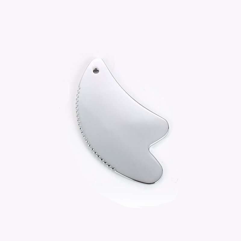 Zinc Alloy Gua Sha Scraper - Custom Logo Teeth Facial Puffiness Reduction Tool
