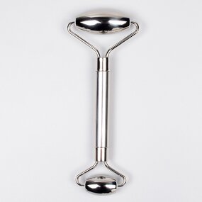 Stainless Steel Gua Sha Set - In Stock Custom Logo Silver Heart Face Roller Tool