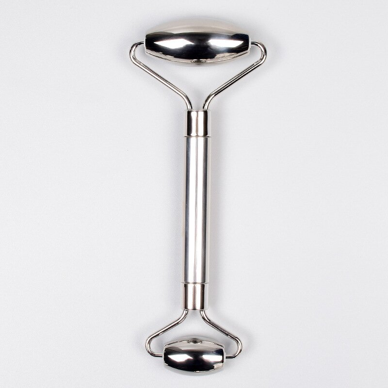 Stainless Steel Gua Sha Set - In Stock Custom Logo Silver Heart Face Roller Tool