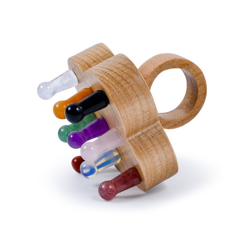 Four Leaf Clover Wood Comb - Hot Selling Scalp Meridian Massage Jade Tool