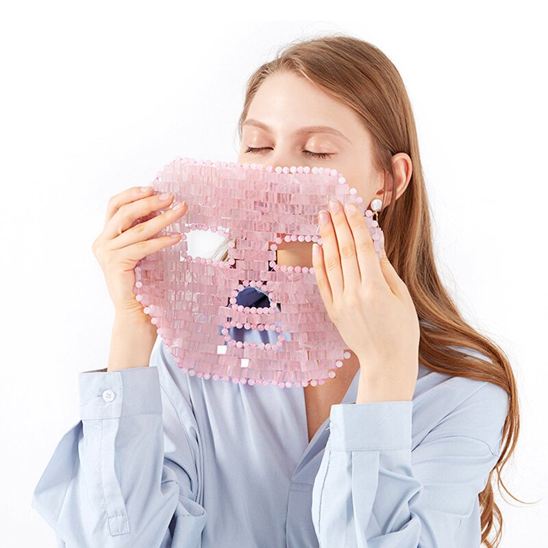 Rose Quartz Facial Mask - XH Hot Sale Wholesale Jade Roller Eye Mask Set