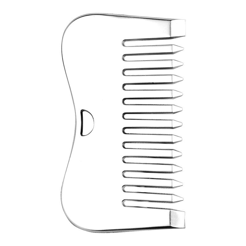 Zinc Alloy Wide Tooth Comb - Free Custom Logo Gua Sha Massage Beauty Tool