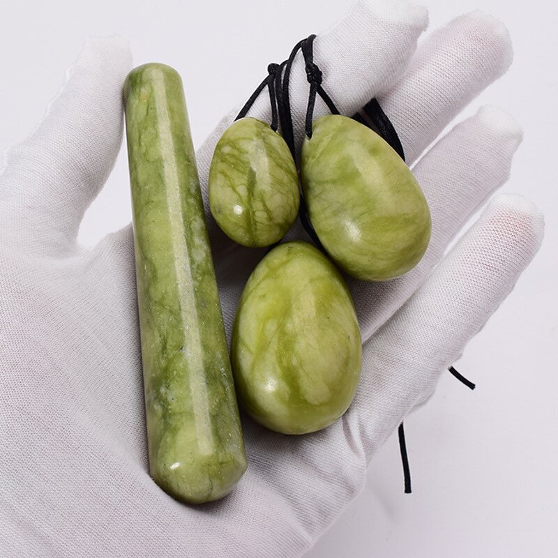 Green Jade Yoni Eggs - 3pcs Kegel Exercise Pelvic Floor Muscle Strengthen Tool