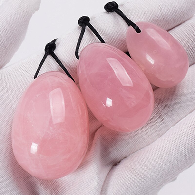 Rose Quartz Yoni Egg - XH Beauty Kegel Exercise Women Body Recovery Tool