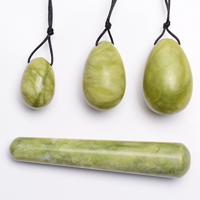 Green Jade Yoni Eggs - 3pcs Kegel Exercise Pelvic Floor Muscle Strengthen Tool