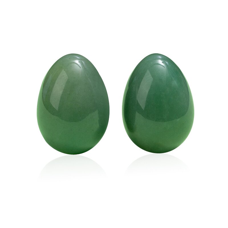 Green Quartz Yoni Egg Set - Bladder Control Holistic Chakra Healing Crystal Tool