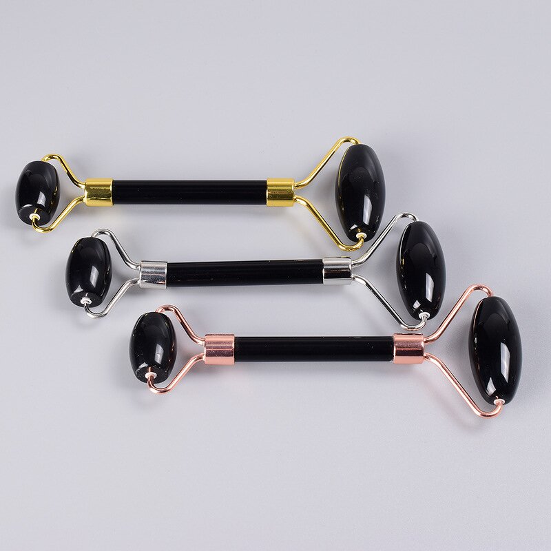 Obsidian Jade Roller - XINGHUI 100% Natural Stone Face Neck Gua Sha Tool