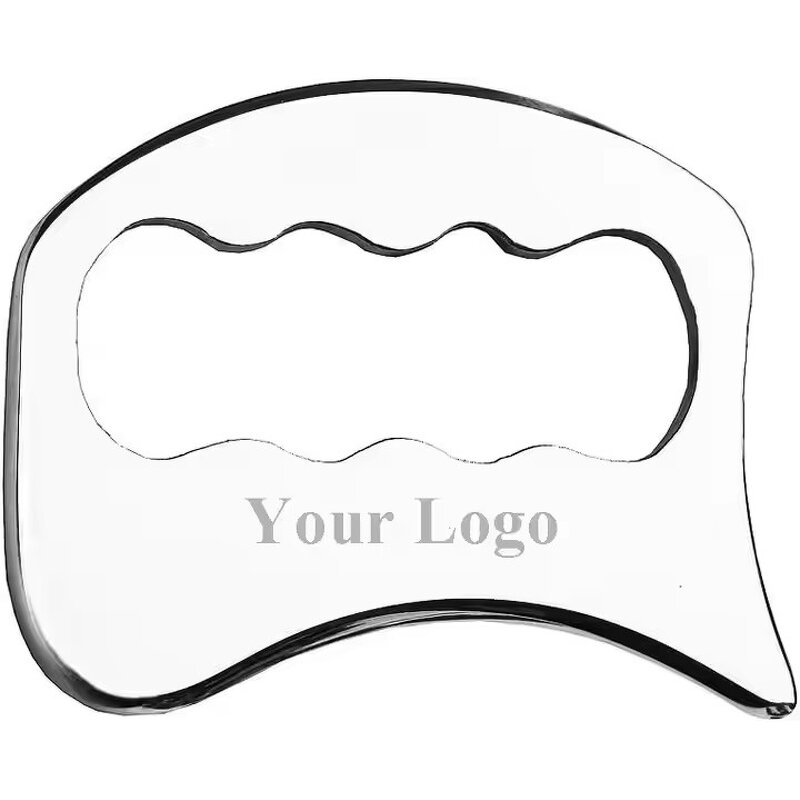Stainless Steel Gua Sha Tool - Custom Laser Logo Body Exfoliator Fascia Release Tool