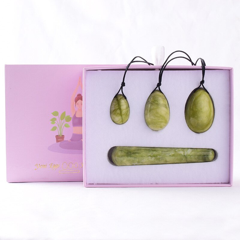 Green Jade Yoni Eggs - 3pcs Kegel Exercise Pelvic Floor Muscle Strengthen Tool