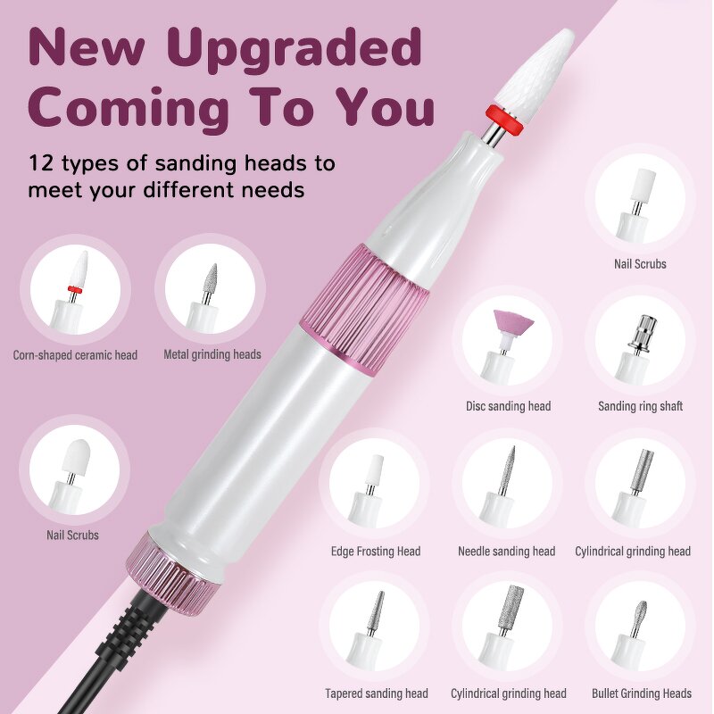 Nail Drill Machine Manufacturer - High Quality Rechargeable Brush Portable Desktop 15000 Rpm E File