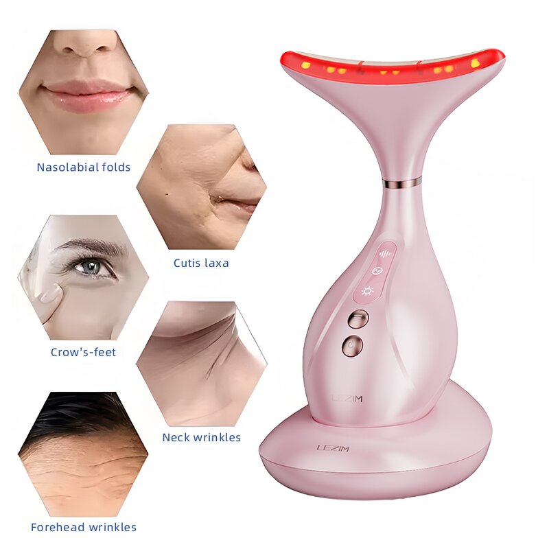 Neck Lifting Massager Manufacturer - EMS Red Light Therapy Anti-aging Wrinkle Remover Tighten