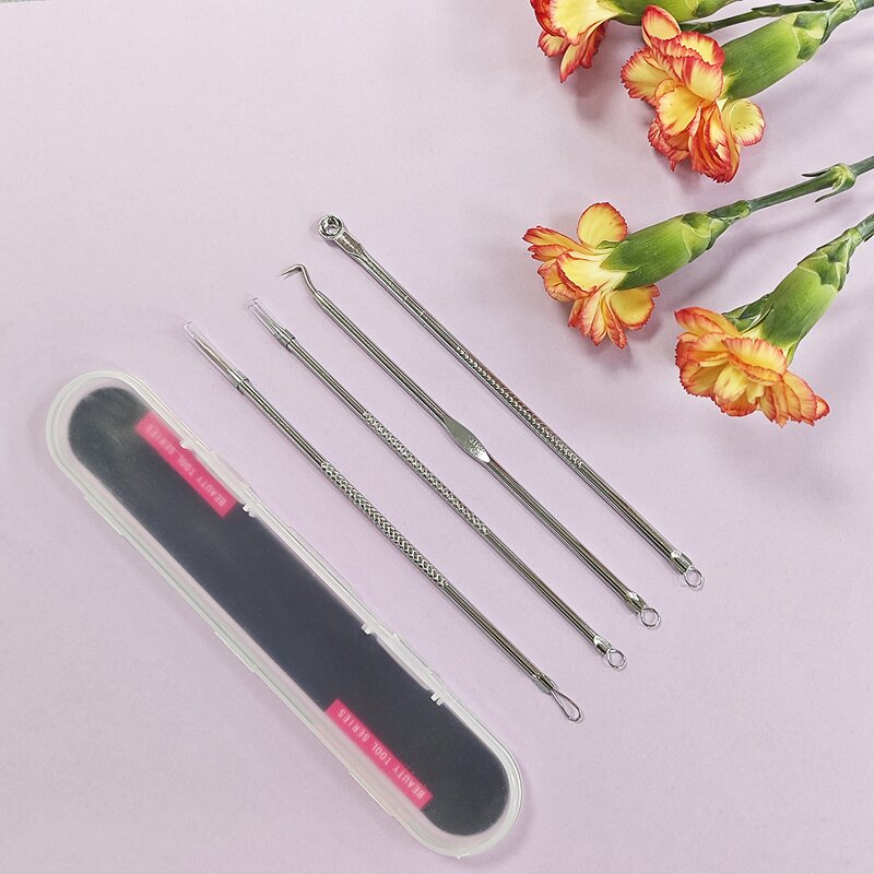 Pimple Popper Tool Manufacturer - Professional Stainless Steel Remove Blackheads Acne with Tin Box