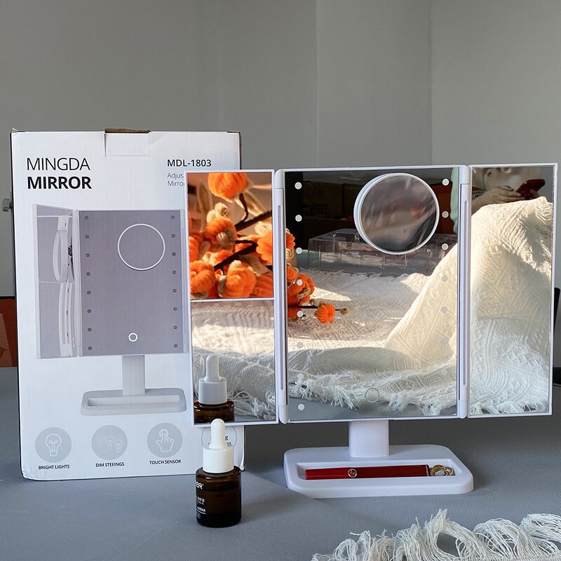 Makeup Mirror Manufacturer - Big Light Sets with 10x Small Magnification Mirror