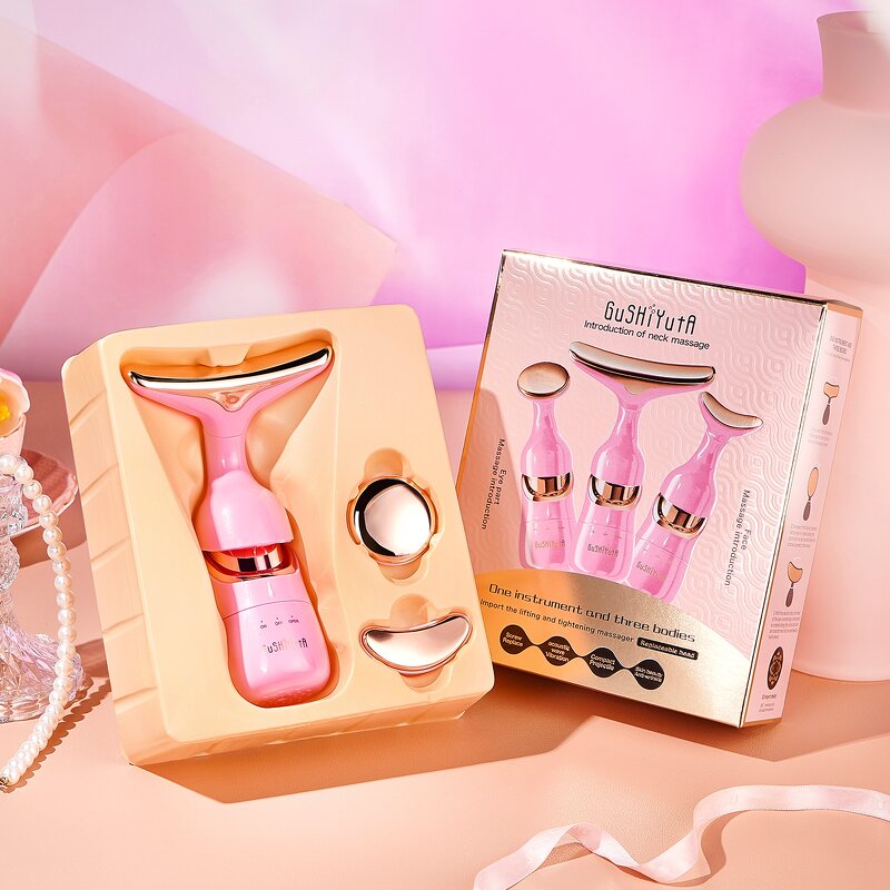 Facial Massager Manufacturer - 3 in 1 Handheld with 3 Head for Face Neck