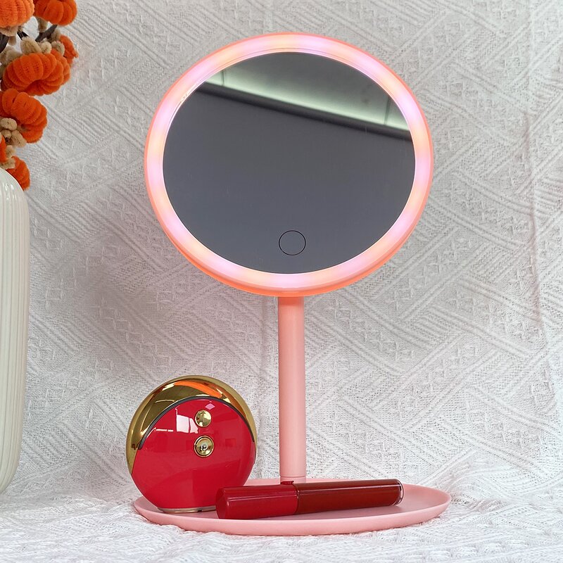 Makeup Mirror Manufacturer - Smart Touch Portable Travel Cosmetic Tabletop Nordic USB Recharge