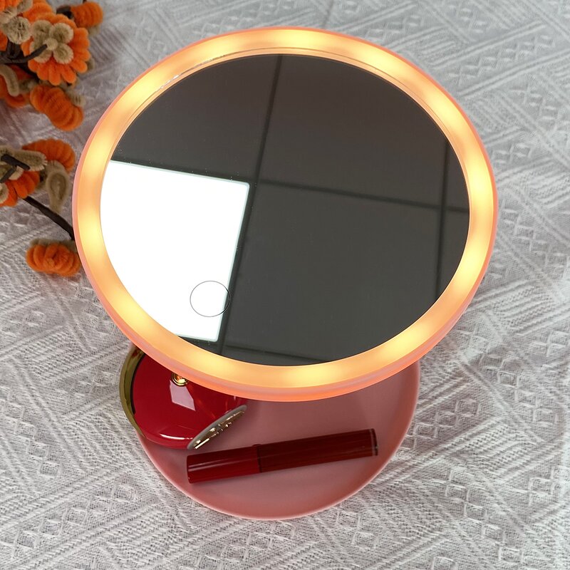 Makeup Mirror Manufacturer - Hot Selling Wholesale LED Smart Touch Screen Rechargeable Round