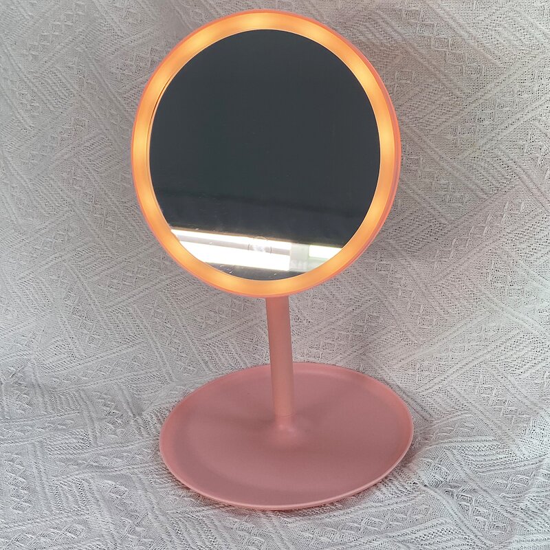 Makeup Mirror Manufacturer - Hot Selling Wholesale LED Smart Touch Screen Rechargeable Round