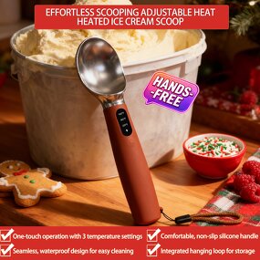 Ice Cream Scoop Manufacturer - Electric Heated Automatic Melting Alloy Self-Heating Rechargeable
