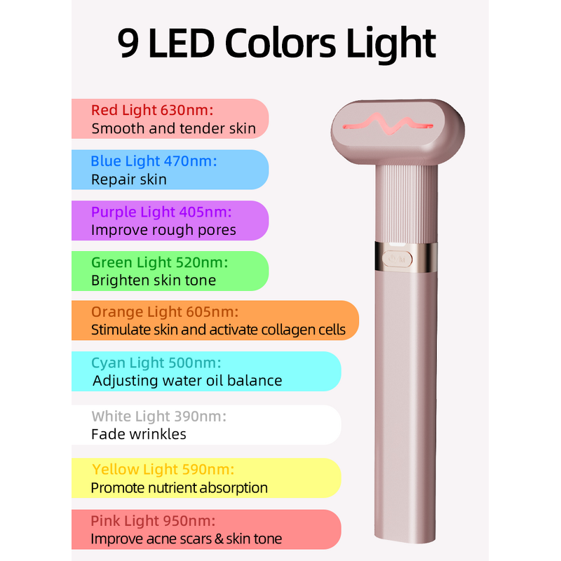 Skincare Wand Manufacturer - 4 in 1 Facial Red Blue Light Therapy for Home Use