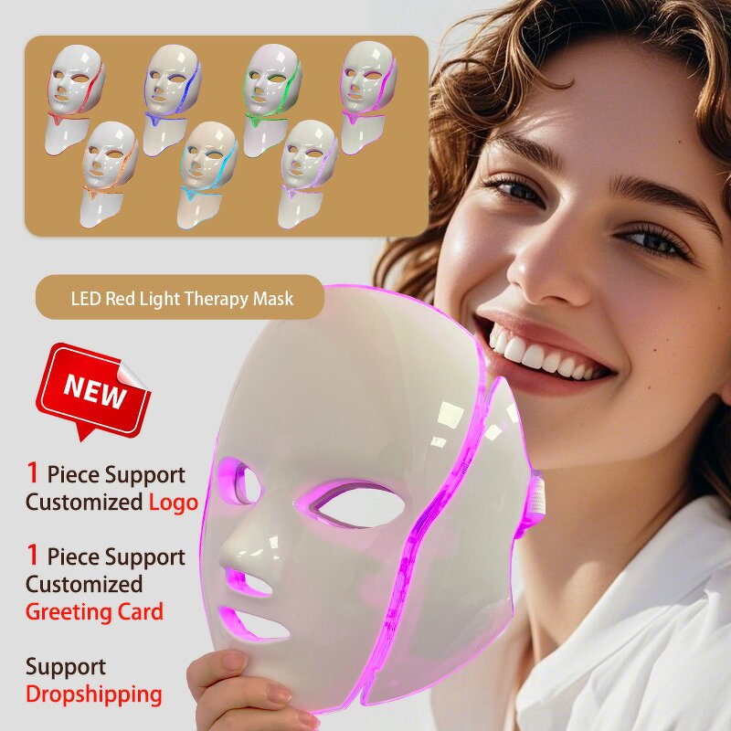 LED Therapy Mask Manufacturer - 7 Colors Photon for Skin Rejuvenation Acne Treatment