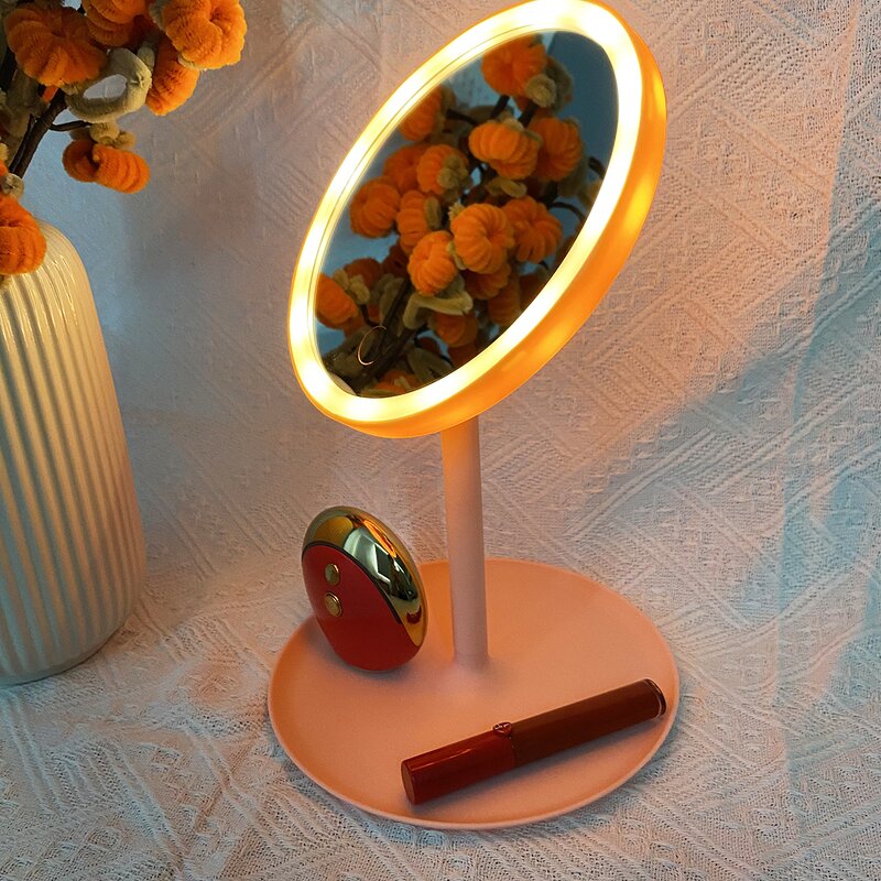 Makeup Mirror Manufacturer - 2025 Hot Sales Portable Screen Touch Switch USB Rechargeable LED