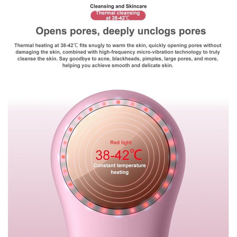 Facial Cleansing Brush Manufacturer - 3 in 1 Silicone Electric for Deep Clean and Warm