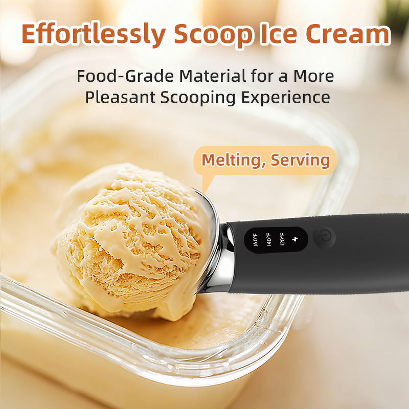 Ice Cream Scoop Manufacturer - Zinc Alloy Cookie Spoon Spade Ball Maker Non-Slip Silicone Digger