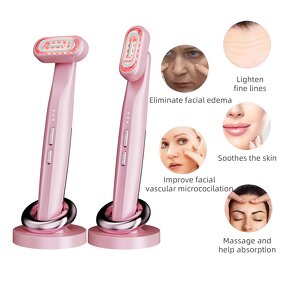 Facial Lifting Wand Manufacturer - 4 in 1 Red Light Therapy Microcurrent for Anti-aging