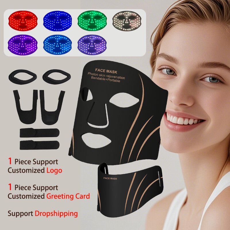 LED Face Mask Manufacturer - 7 Color Light Therapy for Skin Rejuvenation Anti Aging