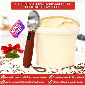 Ice Cream Scoop Manufacturer - Electric Heated Rechargeable with LED Display IPX7 Waterproof