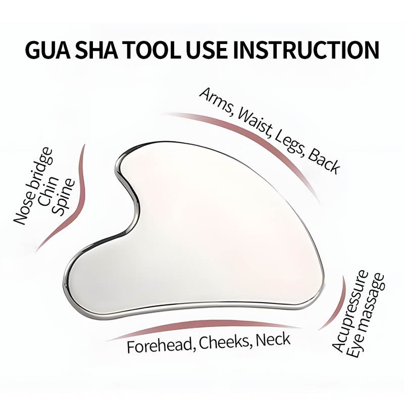 Gua Sha Stone Manufacturer - Stainless Steel Skin Tightening Face Body Facial Lifting Tools