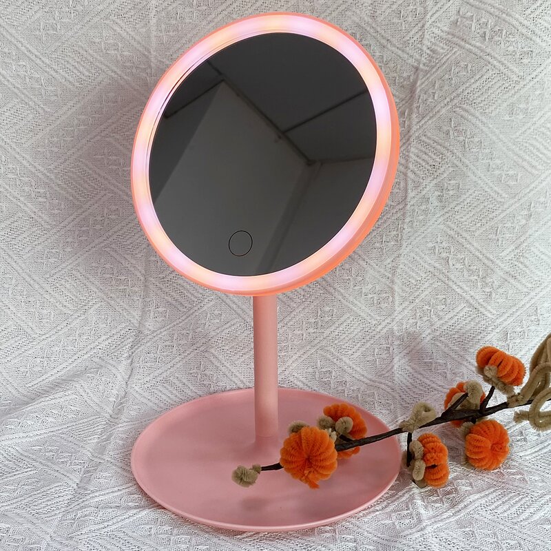 Makeup Mirror Manufacturer - 2025 Hot Sales Portable Screen Touch Switch USB Rechargeable LED
