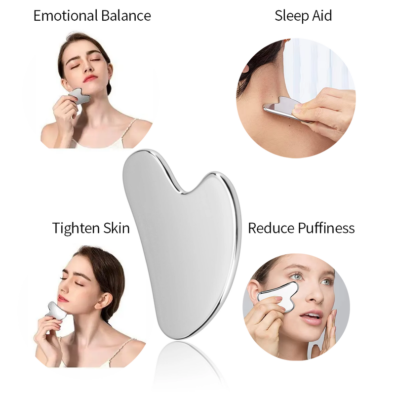 Gua Sha Set Manufacturer - Customized Stainless Steel Metal Body Facial Massage Lifting Tool