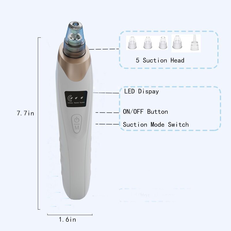 Pore Cleaner Manufacturer - Home Eco-friendly USB Rechargeable Facial Blackhead Removal