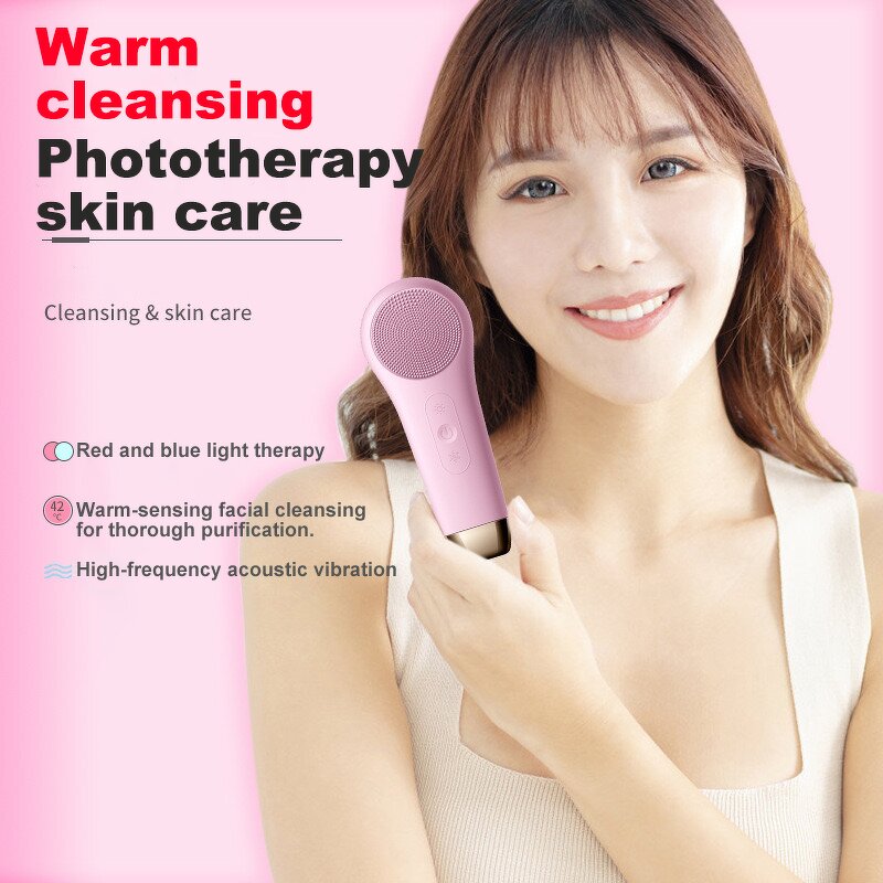 Facial Cleansing Brush Manufacturer - 3 in 1 Silicone Electric for Deep Clean and Warm