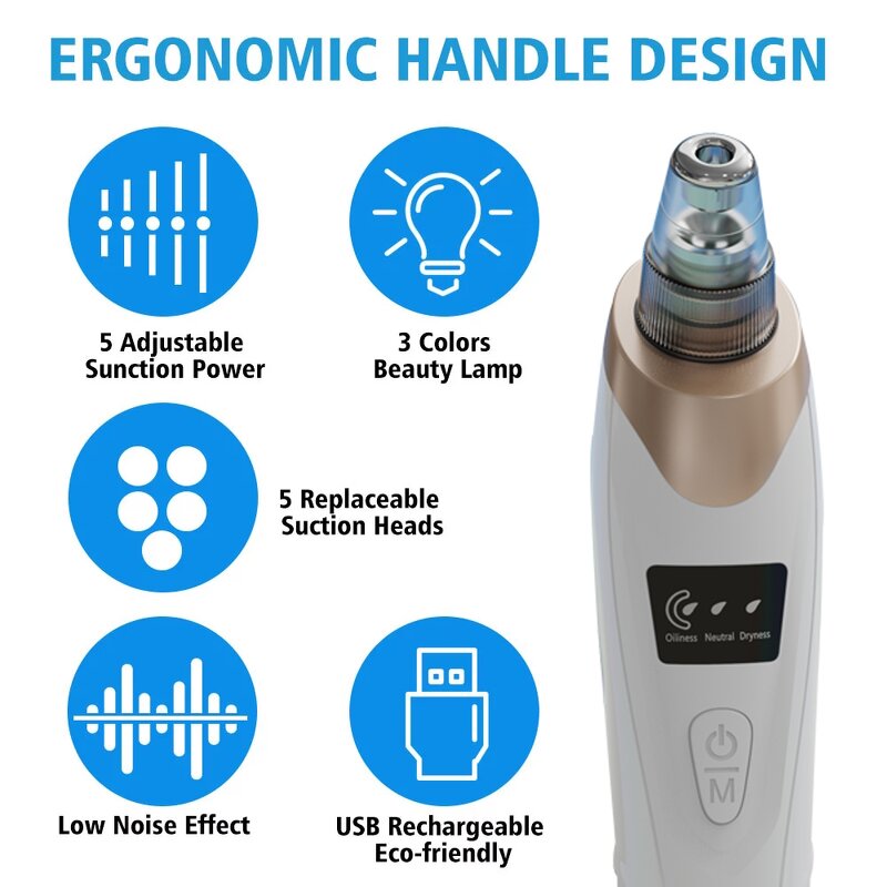Pore Cleaner Manufacturer - Home Eco-friendly USB Rechargeable Facial Blackhead Removal