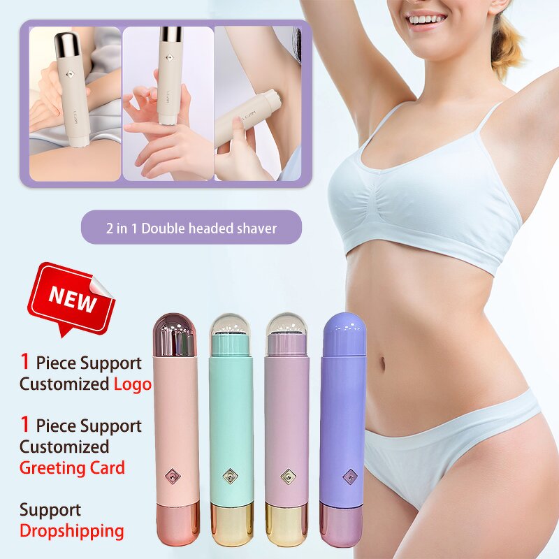Hair Removal Epilator Manufacturer - Best 2 in 1 Pubic Woman USB Rechargeable Trimmer