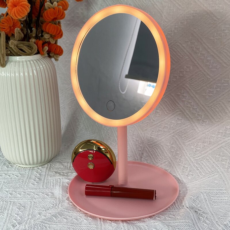 Makeup Mirror Manufacturer - Fashion High Quality LED with Screen Touch Round Shape 3 Lights