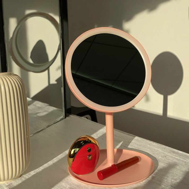 Makeup Mirror Manufacturer - Hot Selling Wholesale LED Smart Touch Screen Rechargeable Round